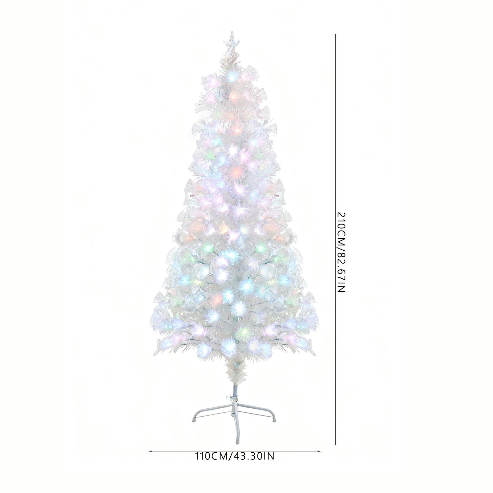 White - LIFE IDEAS - Pre-Lit Christmas Tree with Foldable Metal Stand - 4