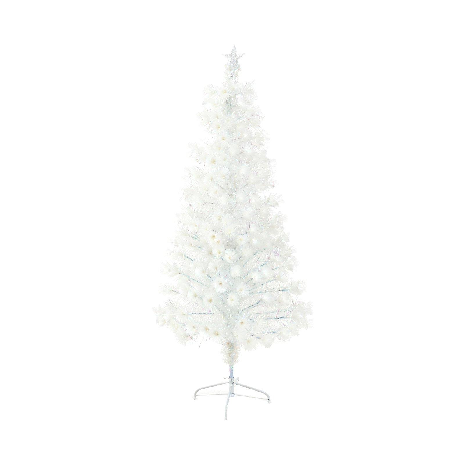 White - LIFE IDEAS - Pre-Lit Christmas Tree with Foldable Metal Stand - 5