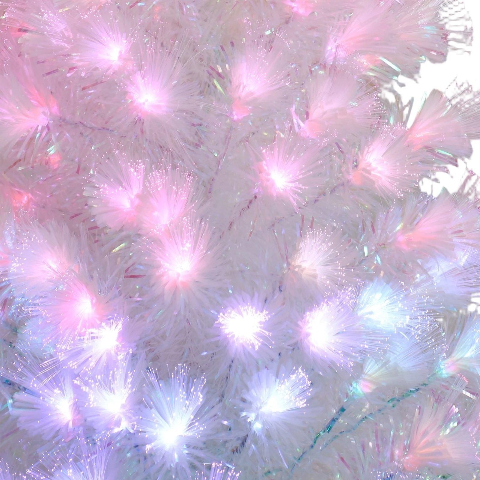 White - LIFE IDEAS - Pre-Lit Christmas Tree with Foldable Metal Stand - 10