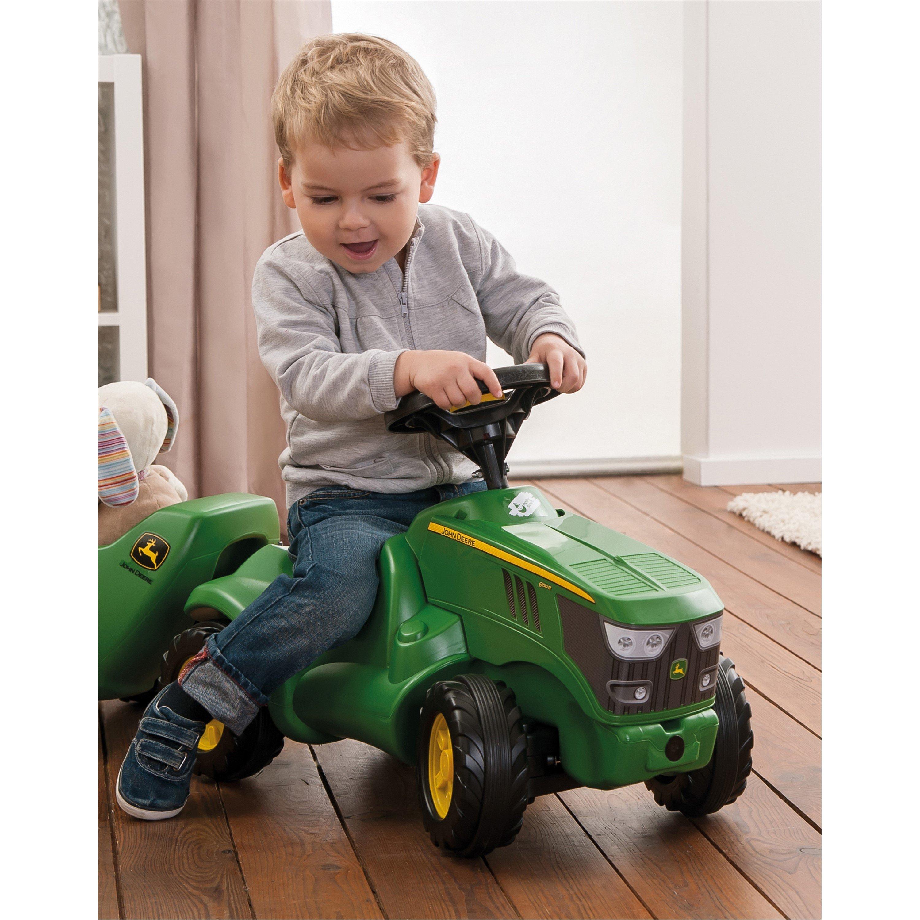 Green - rolly toys - John Deere 6150R Mini Trac with Opening Bonnet - 5