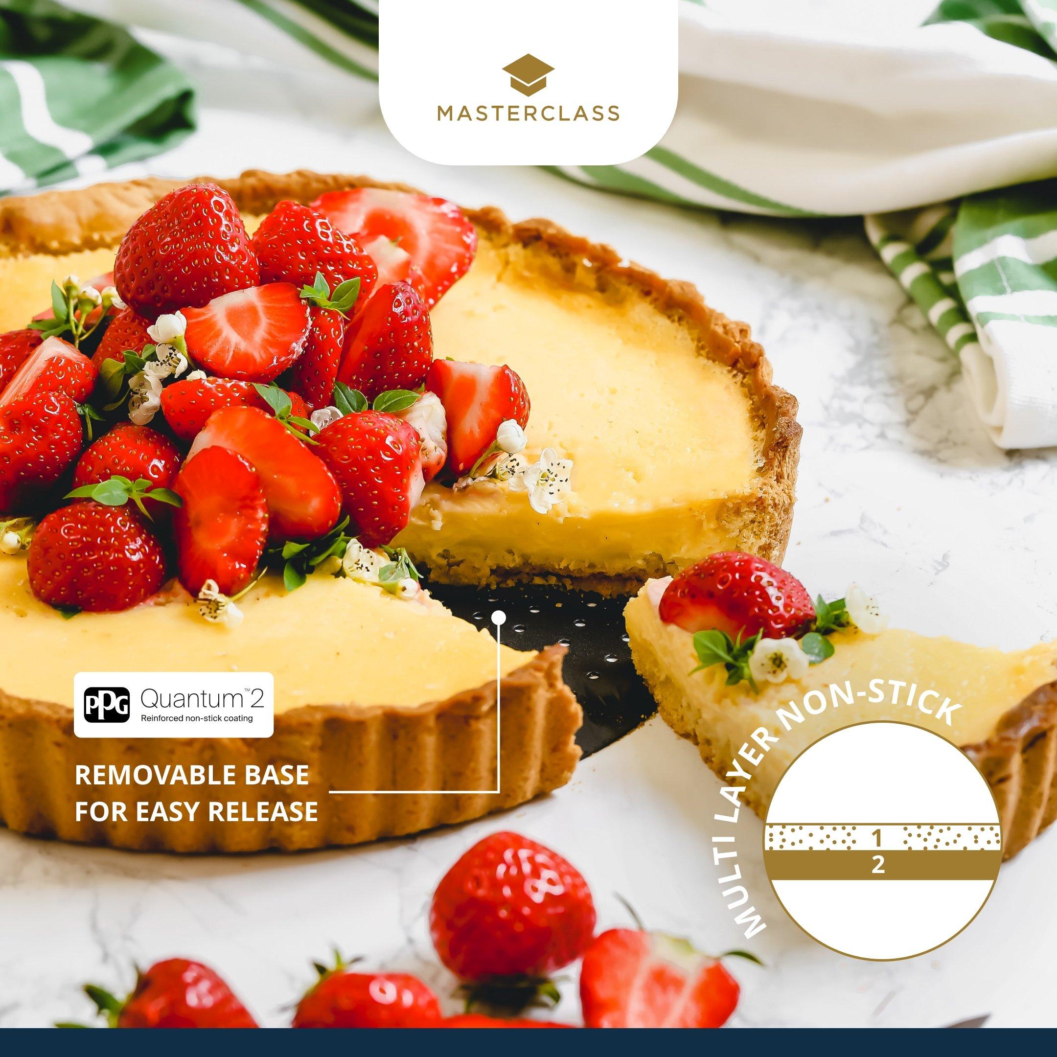 Grey - MasterClass - MasterClass Round Flan / Quiche Tin - 4