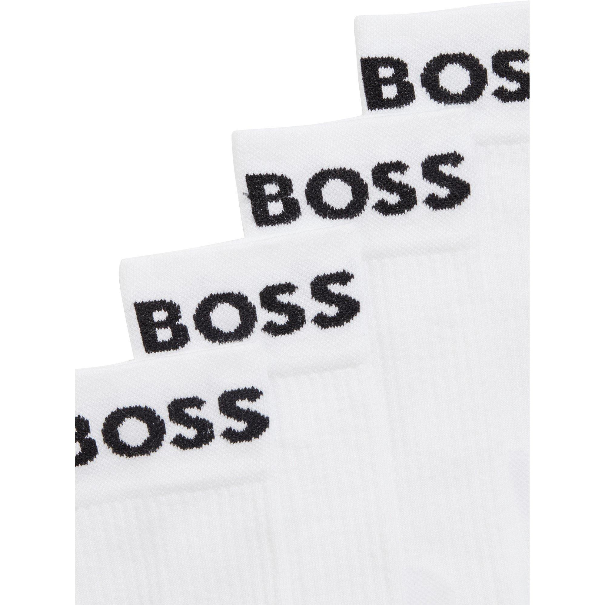 White 100 - Boss - 2 Pack Sport Crew Socks Mens - 2