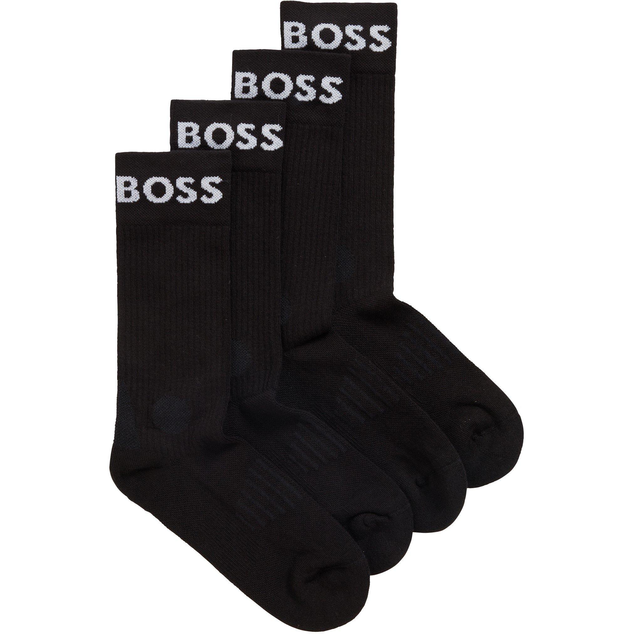Black 001 - Boss - 2 Pack Sport Crew Socks Mens