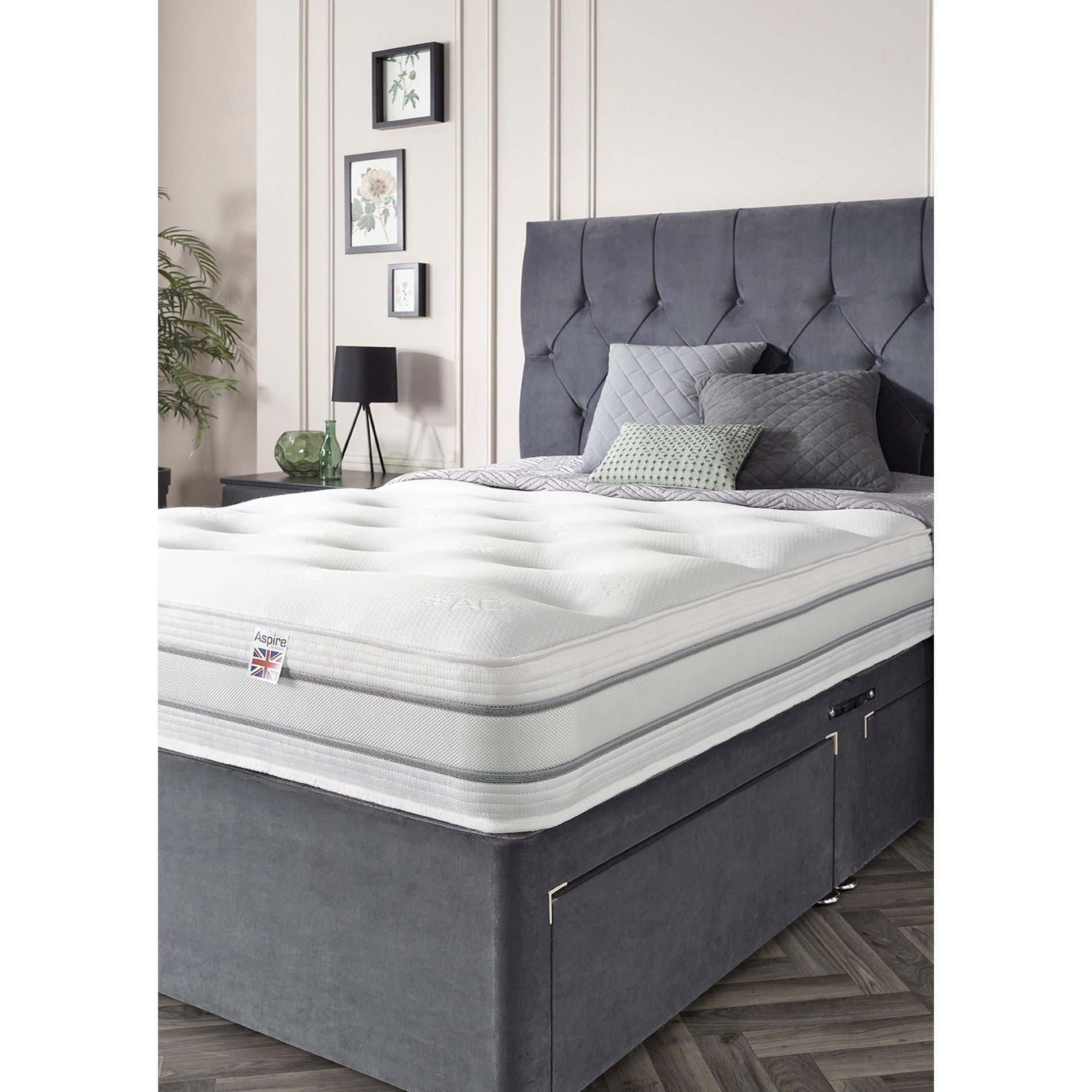 Aspire  Cool 1000 Pocket Tufted Mattress - White - Single