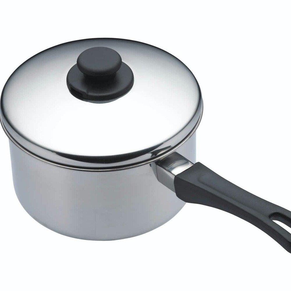 Kitchencraft  Stainless Steel Extra Deep Saucepan - Silver - 1.25L