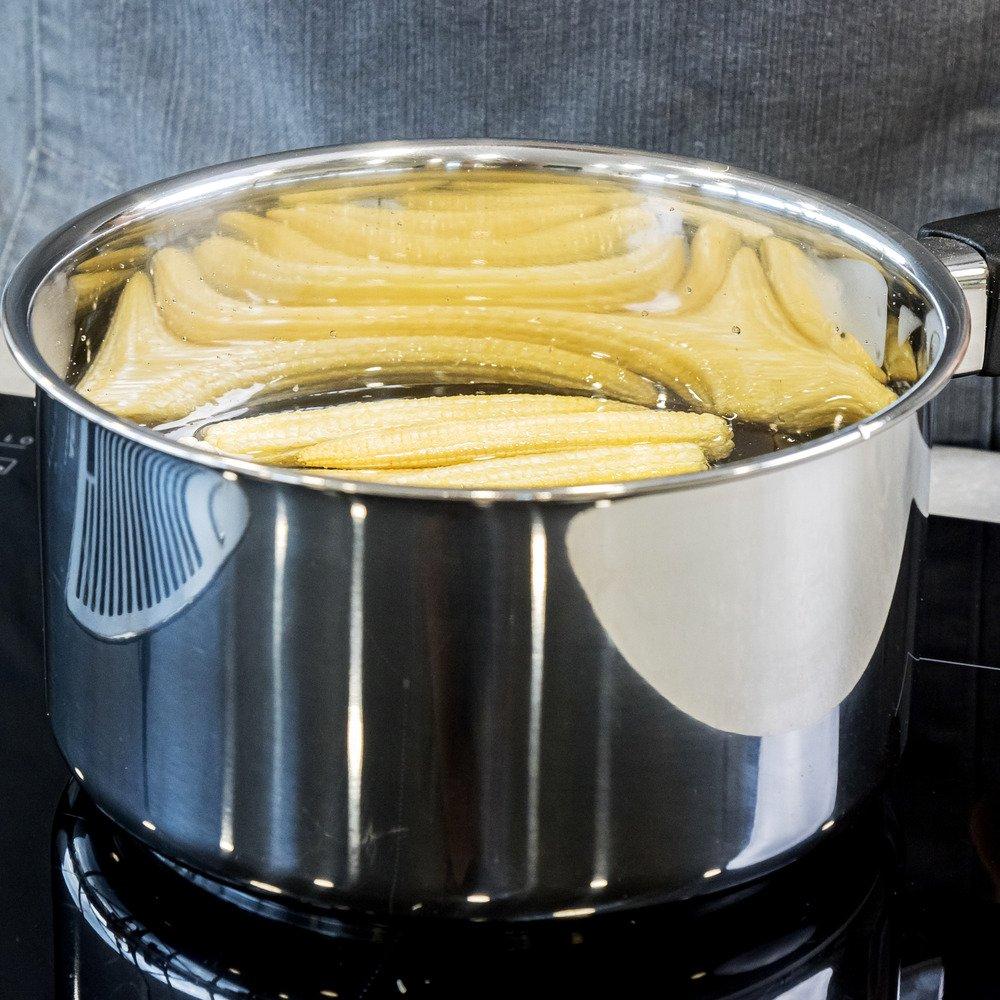 Silver - KitchenCraft - KitchenCraft Stainless Steel Extra Deep Saucepan - 5