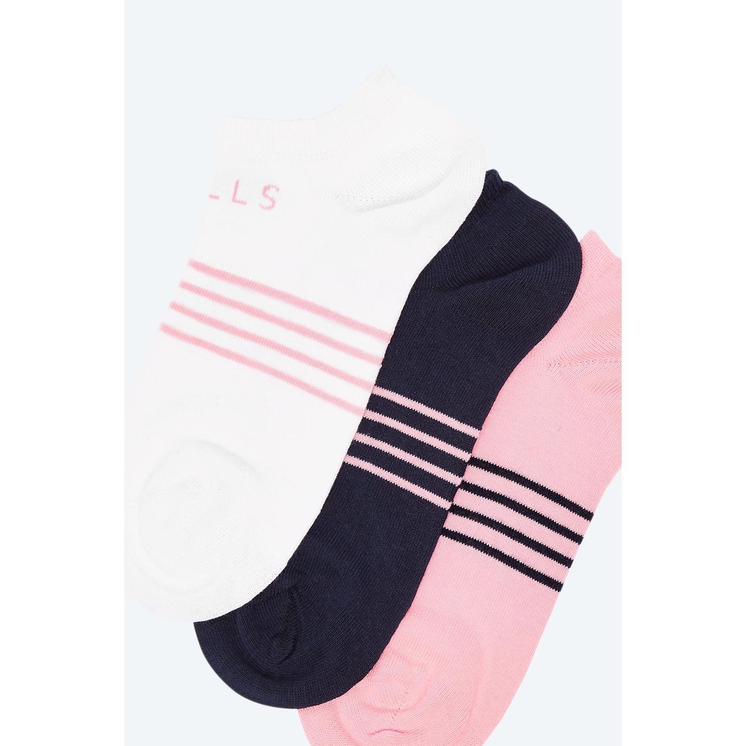 Pink Navy - Jack Wills - Jack Tembleton Trainer Multipack Socks 3 Pack - 3