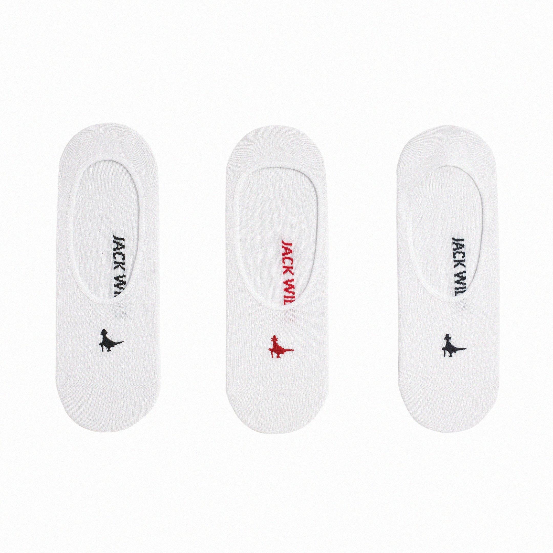 Jack Wills Chelford Multipack No Show Socks 3 Pack Trainer Socks