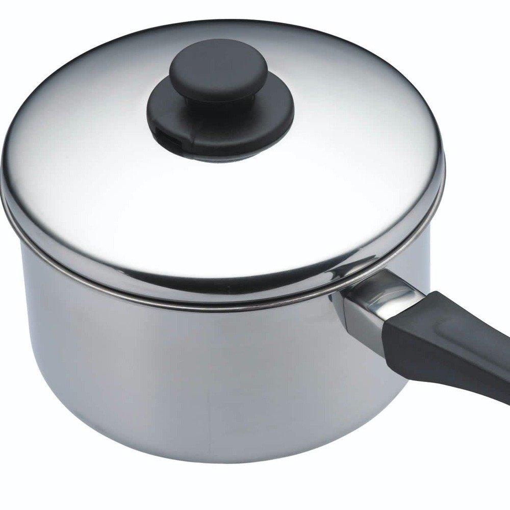 Kitchencraft  Stainless Steel Extra Deep Saucepan - Silver - 2.5L