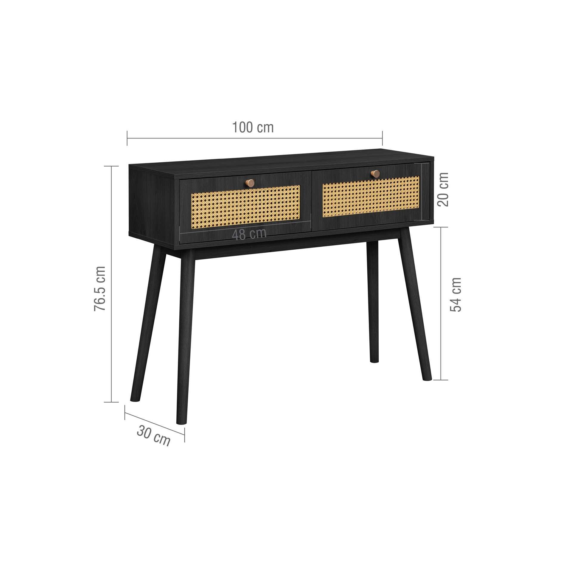 Black - Birlea - Croxley Console Table - 9