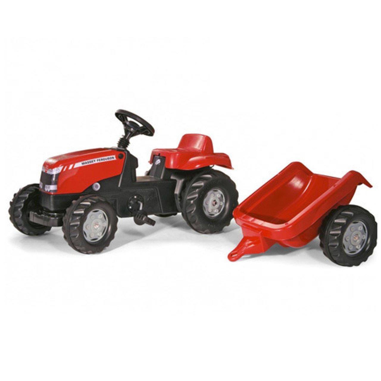Red - rolly toys - Massey Ferguson Tractor & Trailer