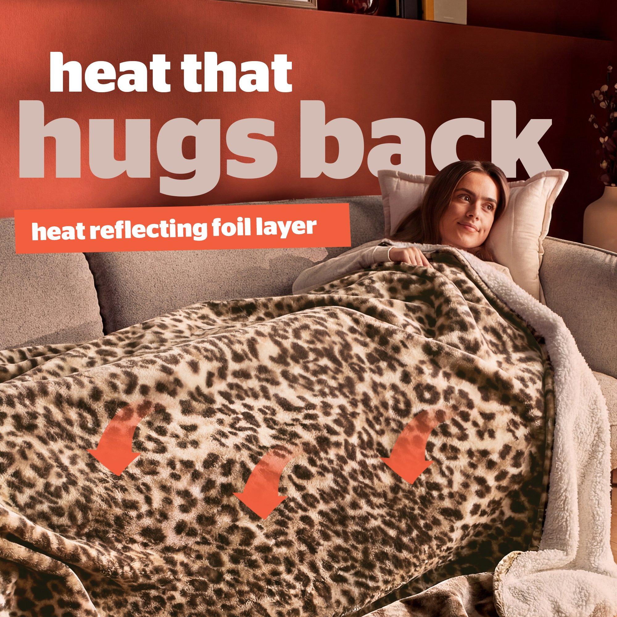 Leopard - Silentnight - Heat Genie Self Heating Leopard Print Blanket - 2