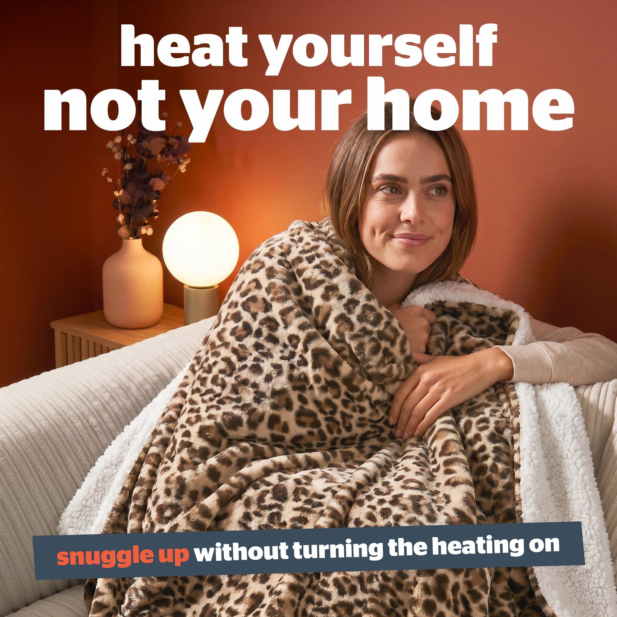 Leopard - Silentnight - Heat Genie Self Heating Leopard Print Blanket - 3