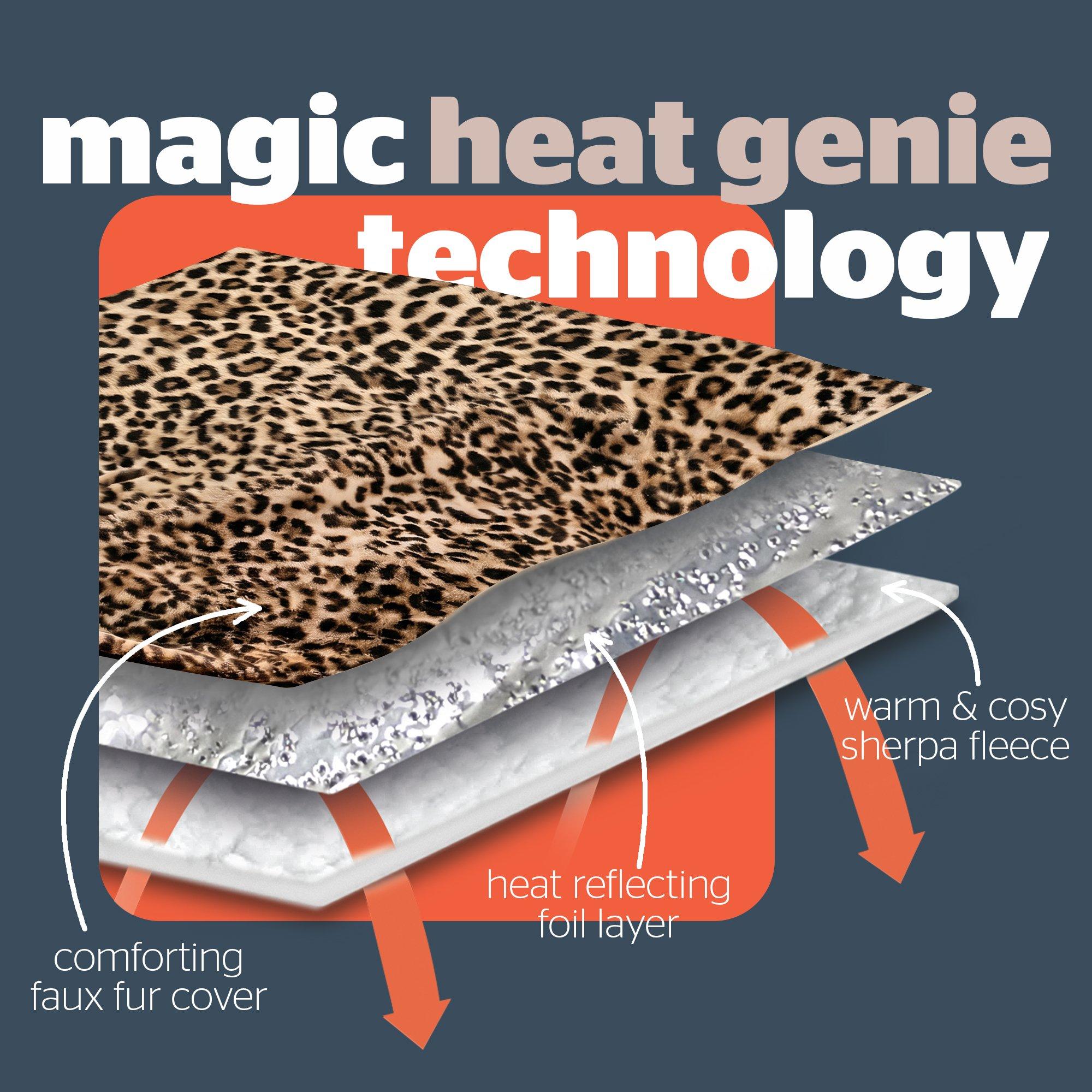 Leopard - Silentnight - Heat Genie Self Heating Leopard Print Blanket - 4