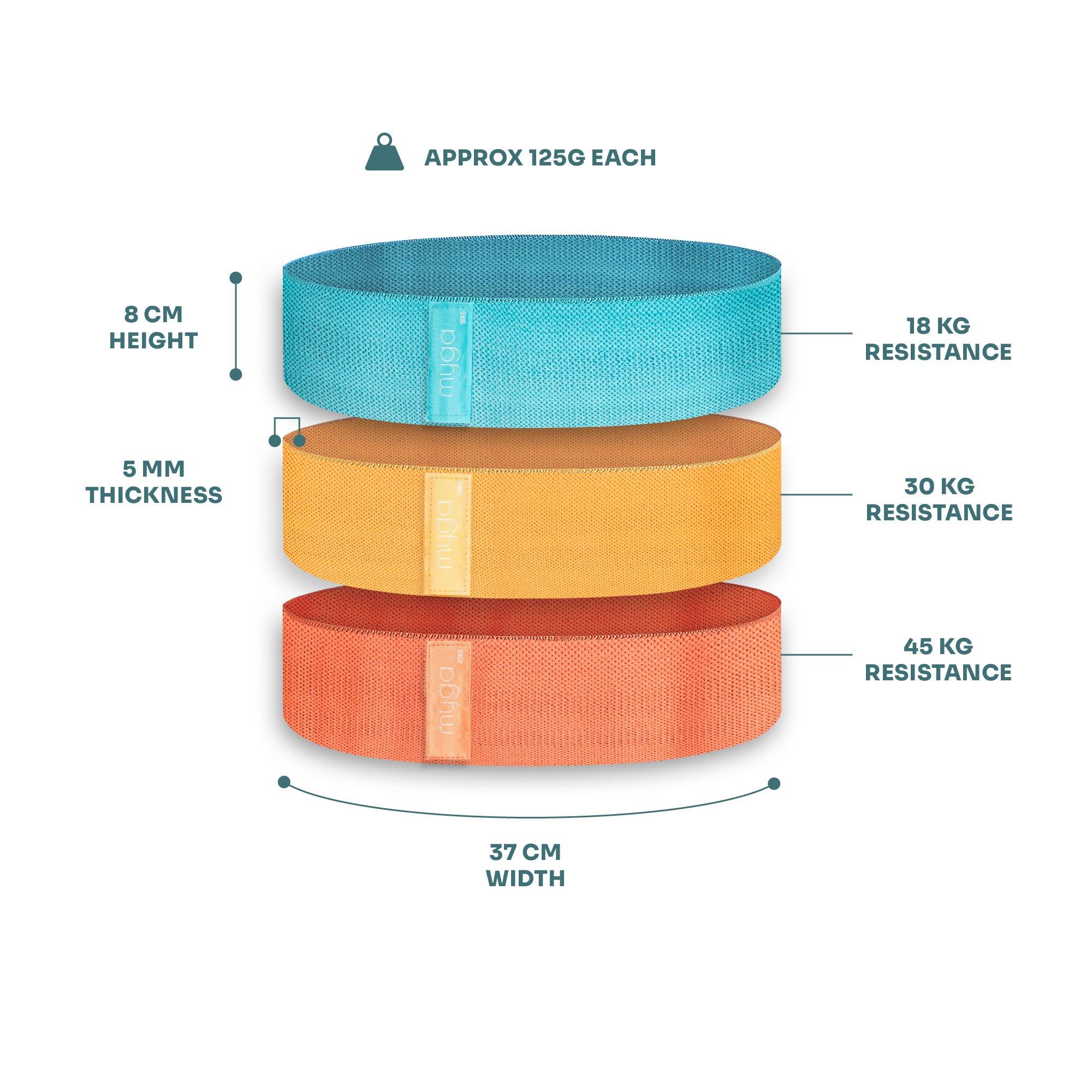 Multicoloured - Myga - Glute Resistance Bands - 5