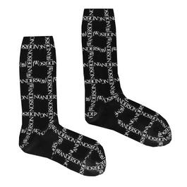 JW Anderson Logo Grid Long Socks