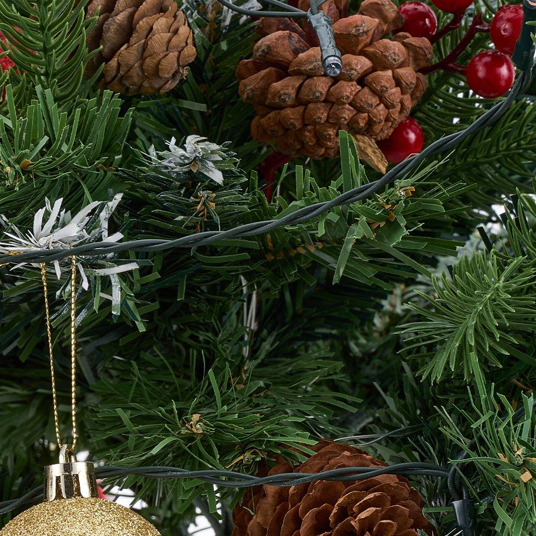 Green - LIFE IDEAS - Christmas Tree Ground Stake with Light and Timer - 4