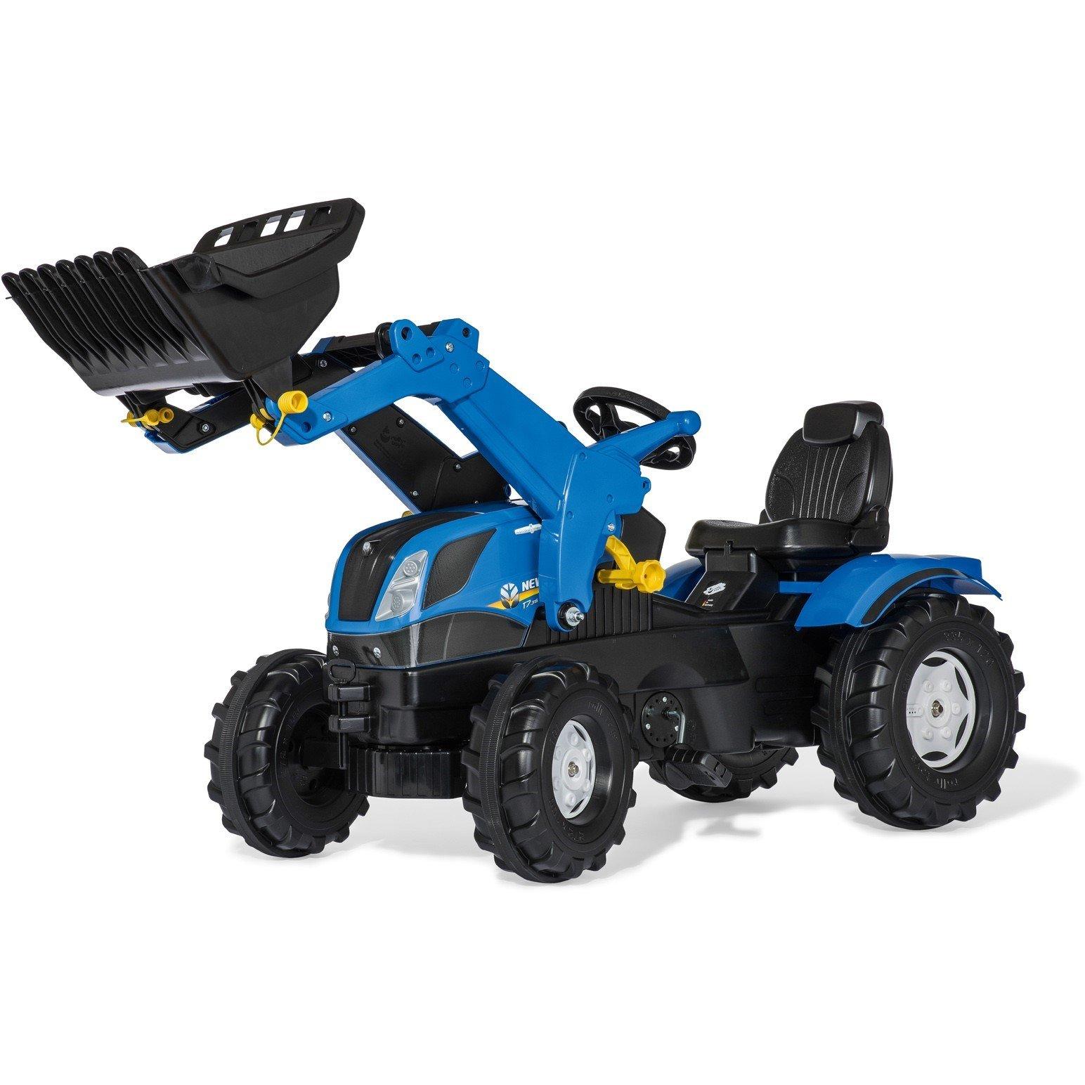 Blue - rolly toys - New Holland T7 Tractor With Frontloader