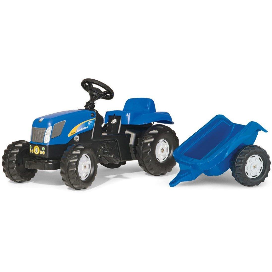 Blue - rolly toys - New Holland TVT 190 Tractor & Trailer
