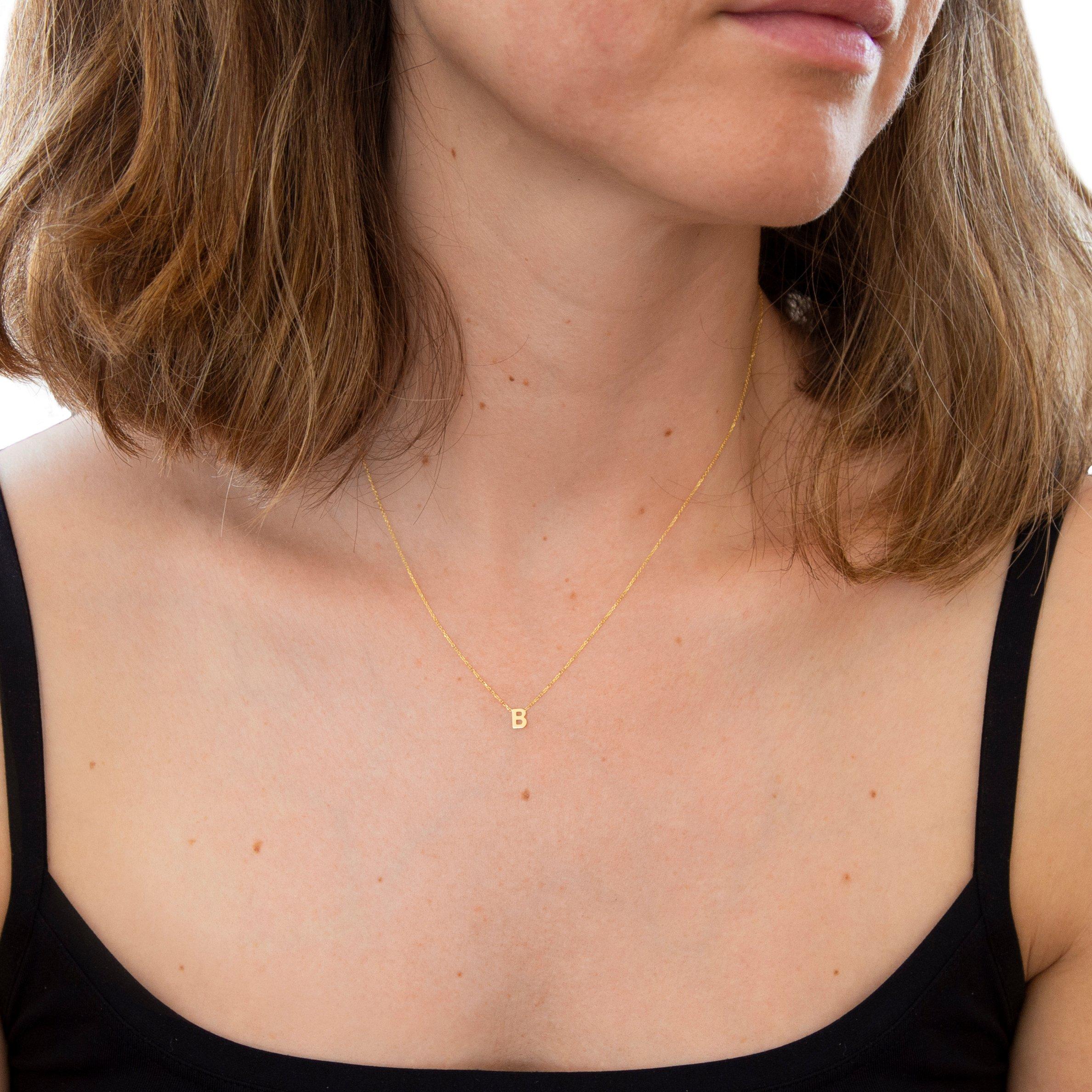 Yellow Gold - Be You - 9ct Gold Mini Initial Necklace - 2