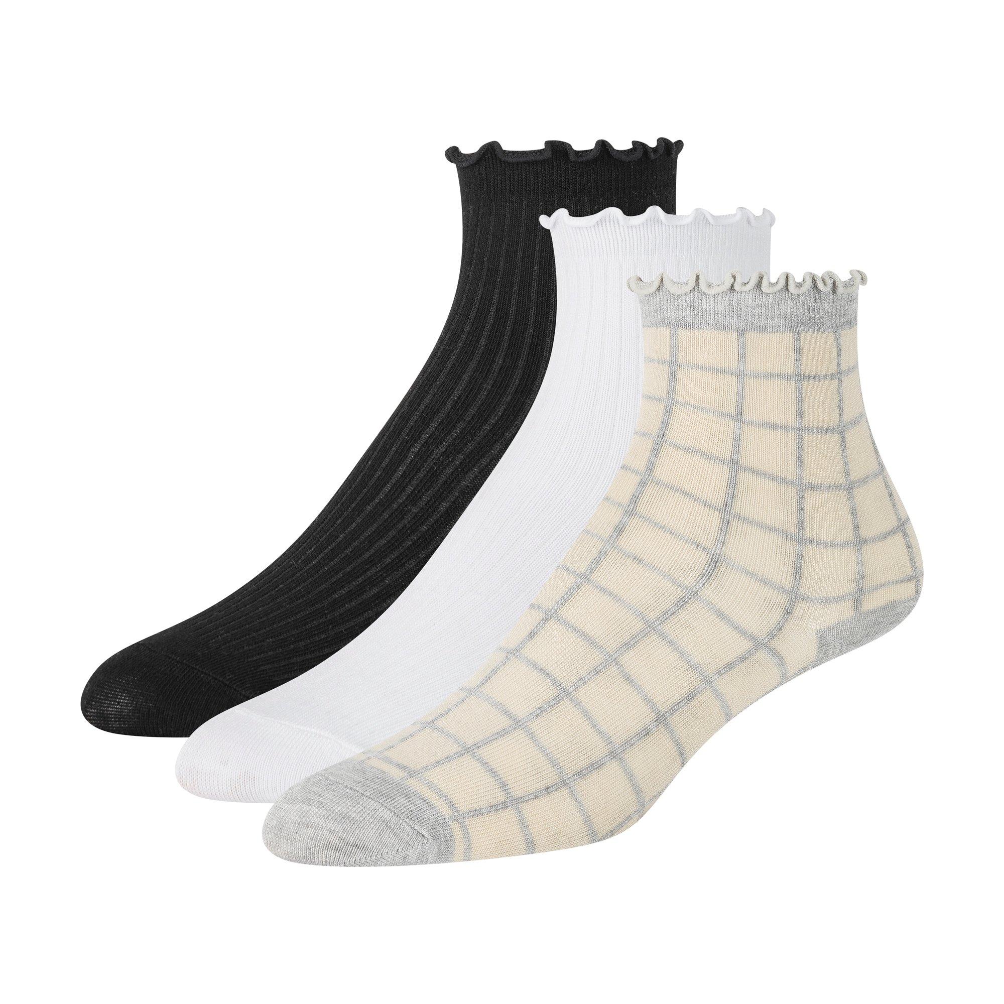 Medium Grey - Ted Baker - Womens Ruffle Ankle Socks - 2