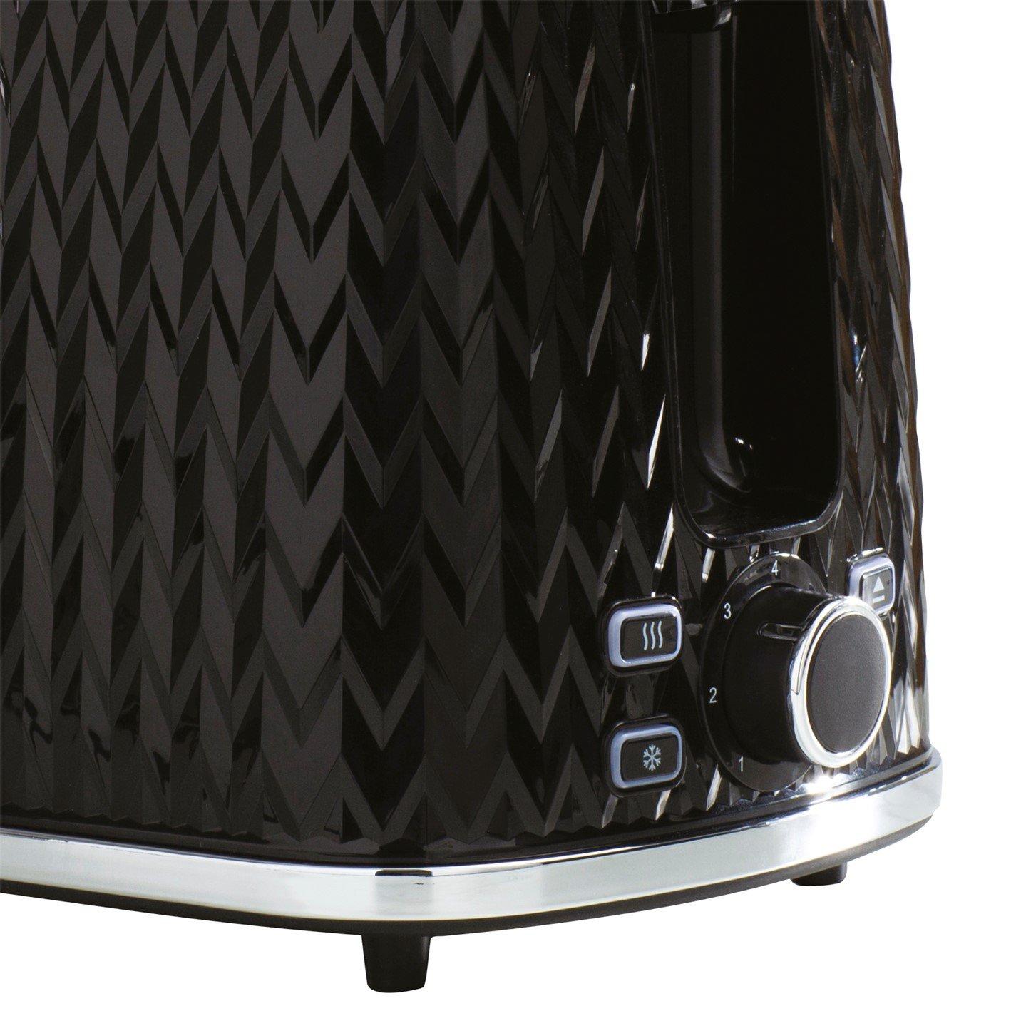 Black - Daewoo Electricals - Black Argyle 2 Slice Toaster - 4