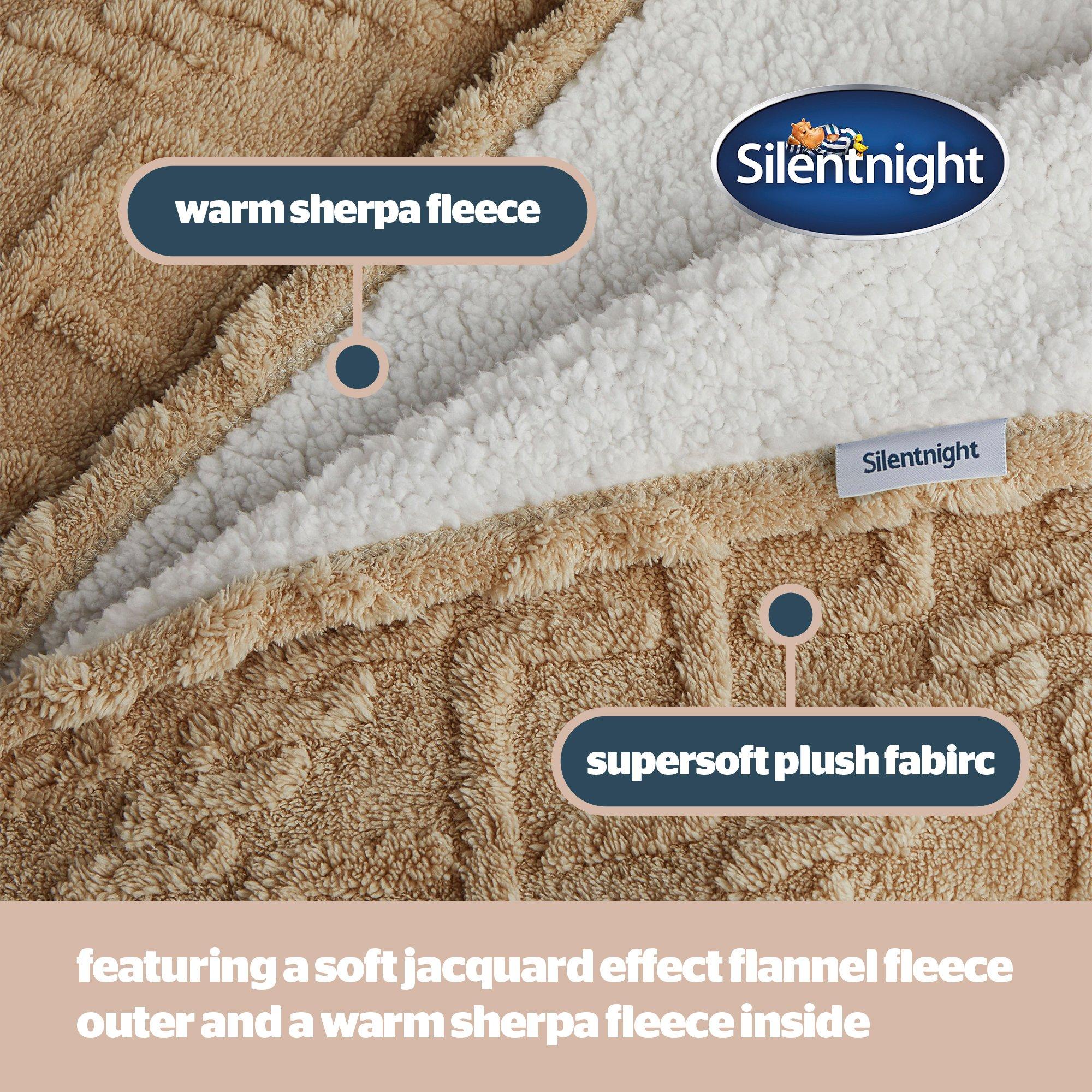 Natural - Silentnight - Snugsie Cable Knit Blanket - 4