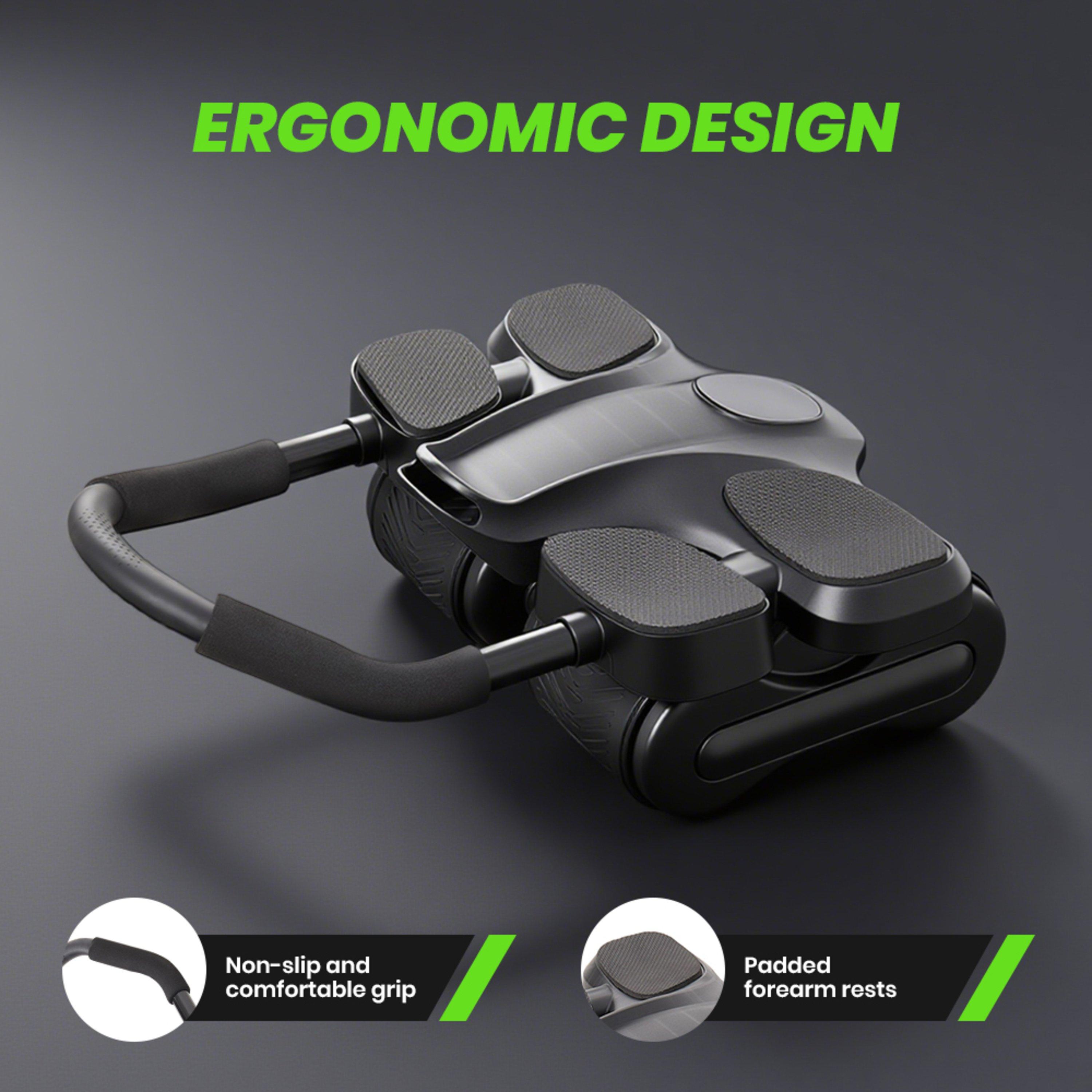 Black - LIFE IDEAS SPORT - Abdominal Roller with 4 weels - 3