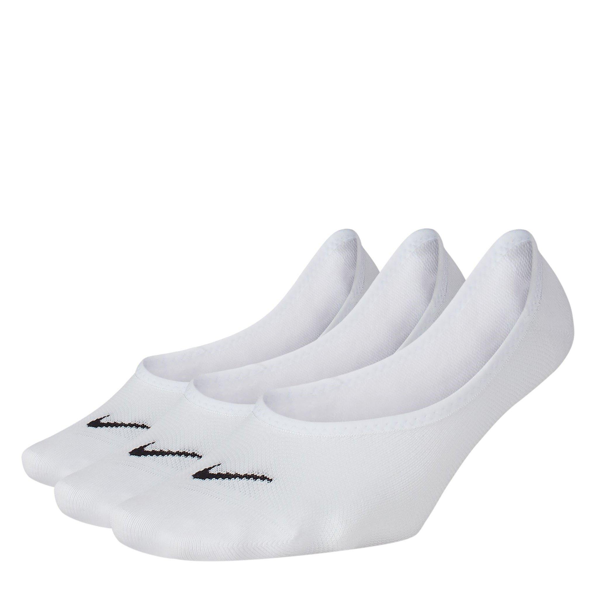 White - Nike - 3 Pack Invisible Socks Ladies - 1