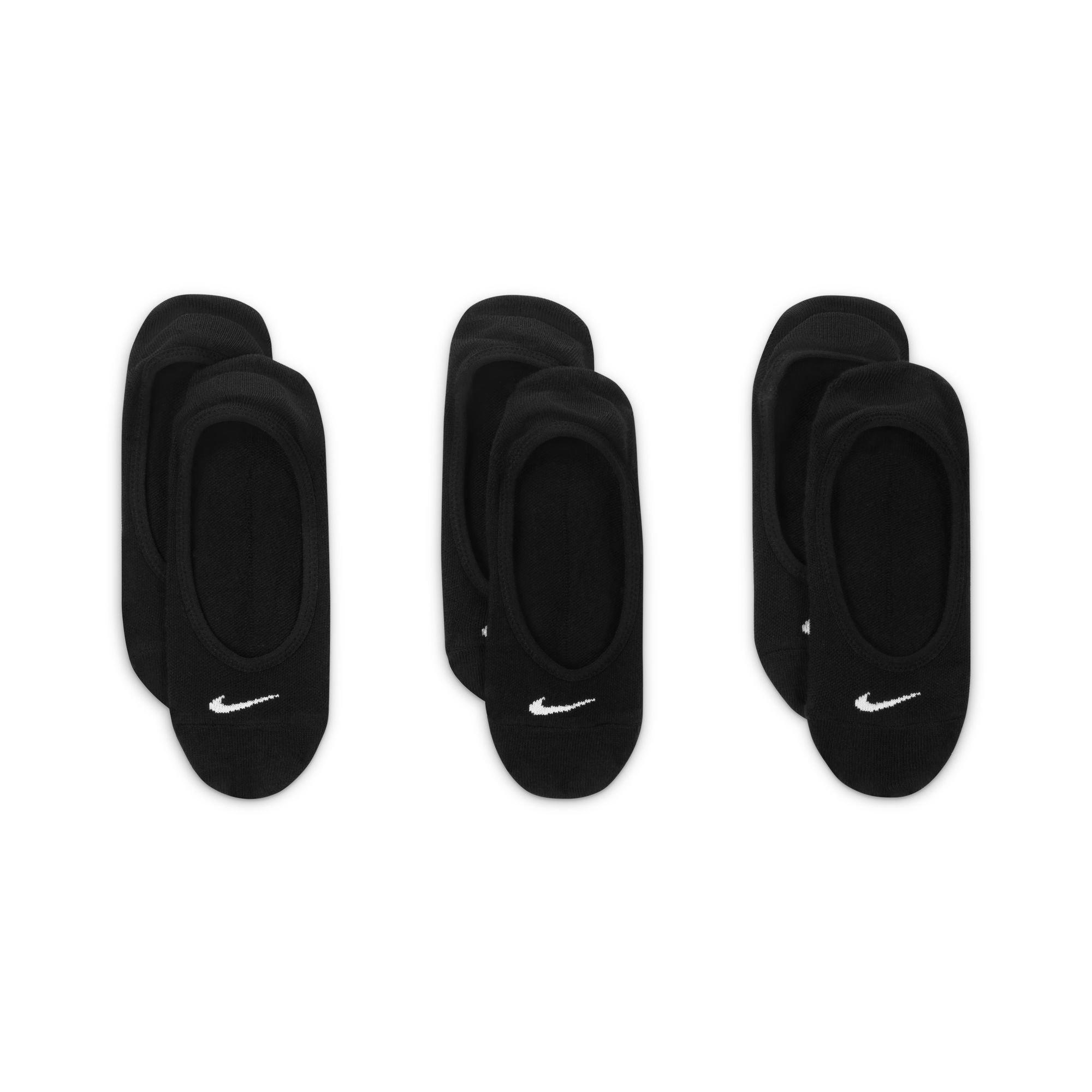 Black/White - Nike - 3 Pack Invisible Socks Ladies - 3