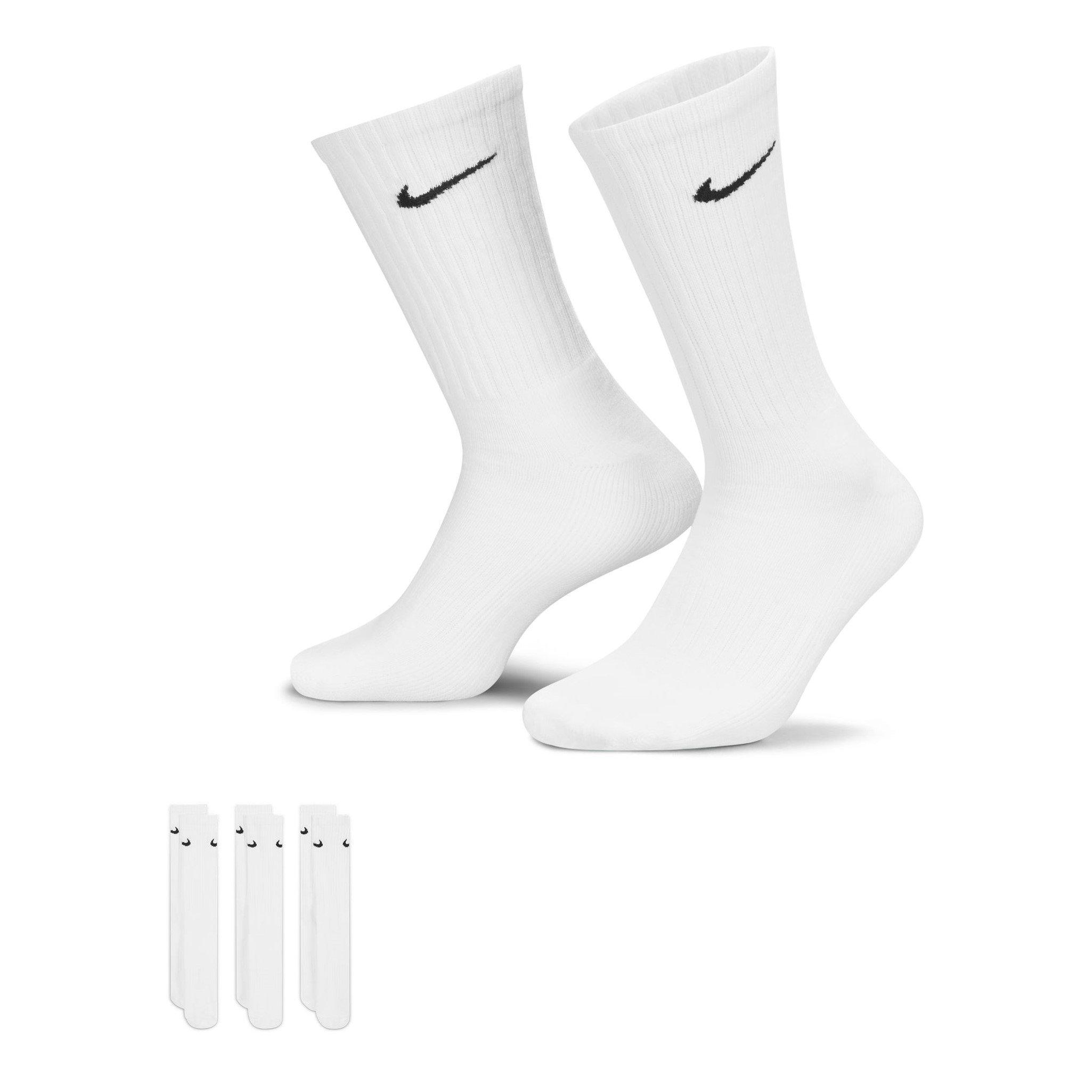 White/Black - Nike - Everyday 3 Pack Cotton Cushioned Crew Socks - 1