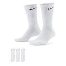 Blanc/Noir - Nike - Everyday 3 Pack Cotton Cushioned Crew Socks Mens - 1
