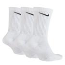 Blanc/Noir - Nike - Everyday 3 Pack Cotton Cushioned Crew Socks Mens - 2
