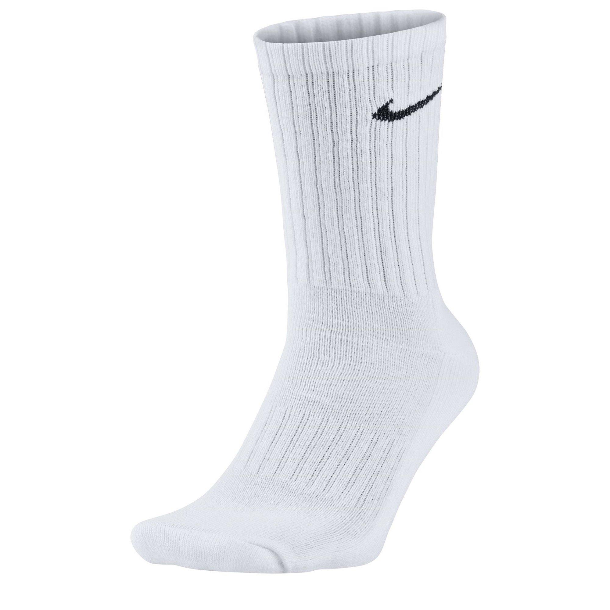 Bianco/Nero - Nike - Everyday 3 Pack Cotton Cushioned Crew Socks - 3