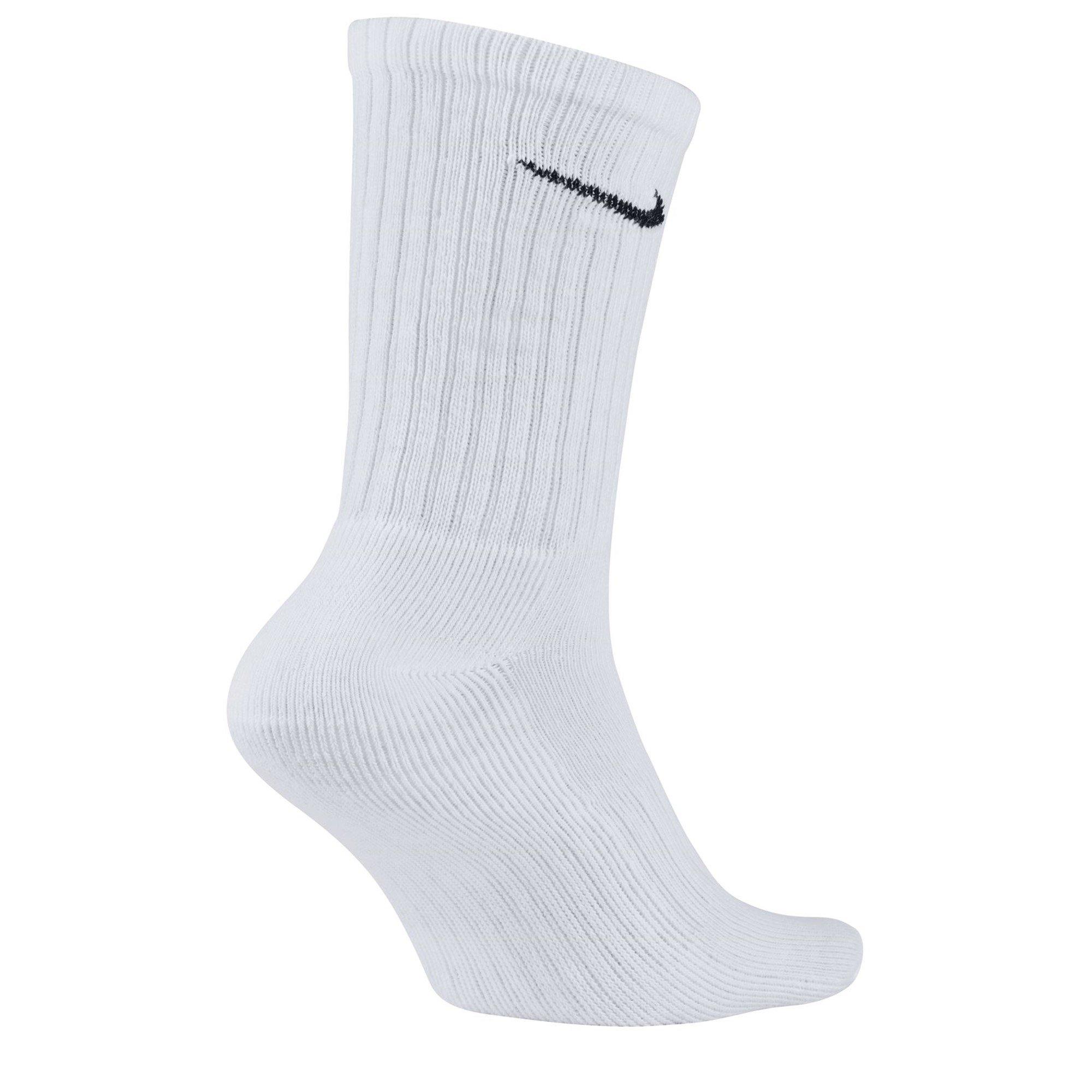 Bianco/Nero - Nike - Everyday 3 Pack Cotton Cushioned Crew Socks - 4