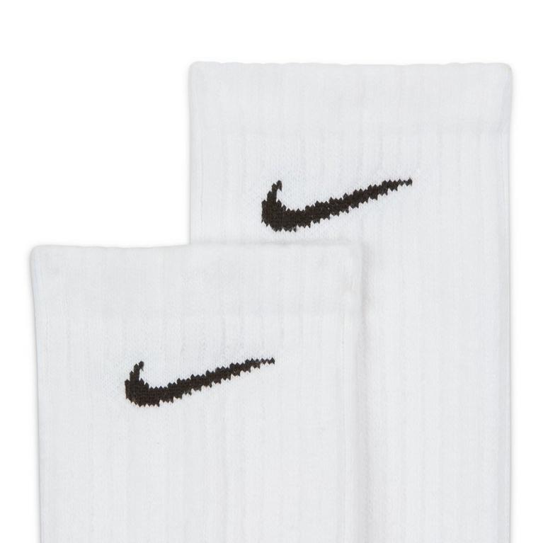Blanc/Noir - Nike - Everyday 3 Pack Cotton Cushioned Crew Socks Mens - 5