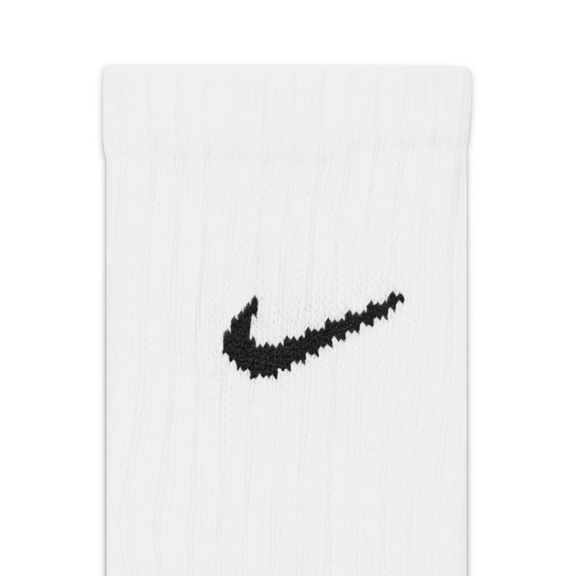 Bianco/Nero - Nike - Everyday 3 Pack Cotton Cushioned Crew Socks - 6