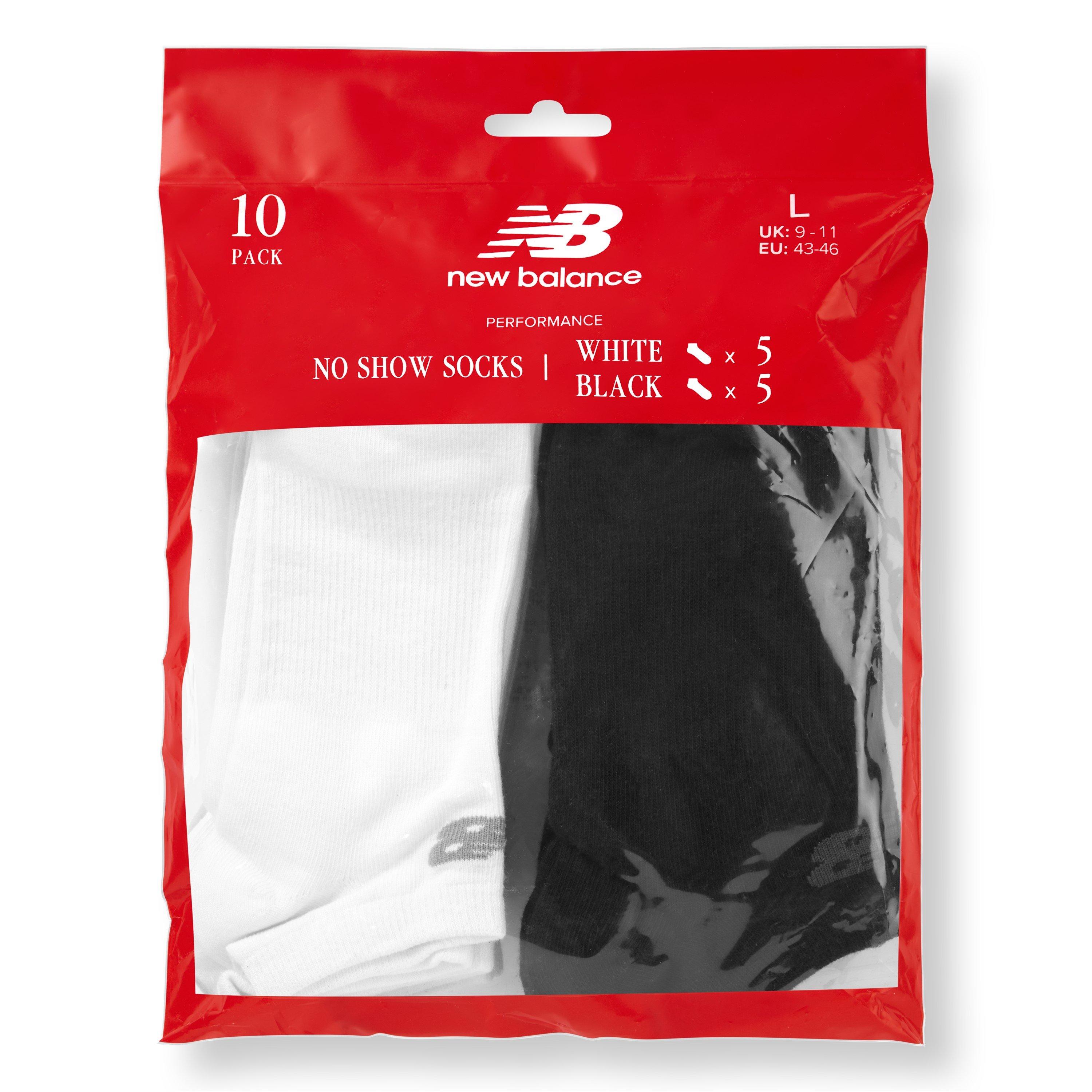 White/Black - New Balance - No-Show Socks 10 Pack - 3