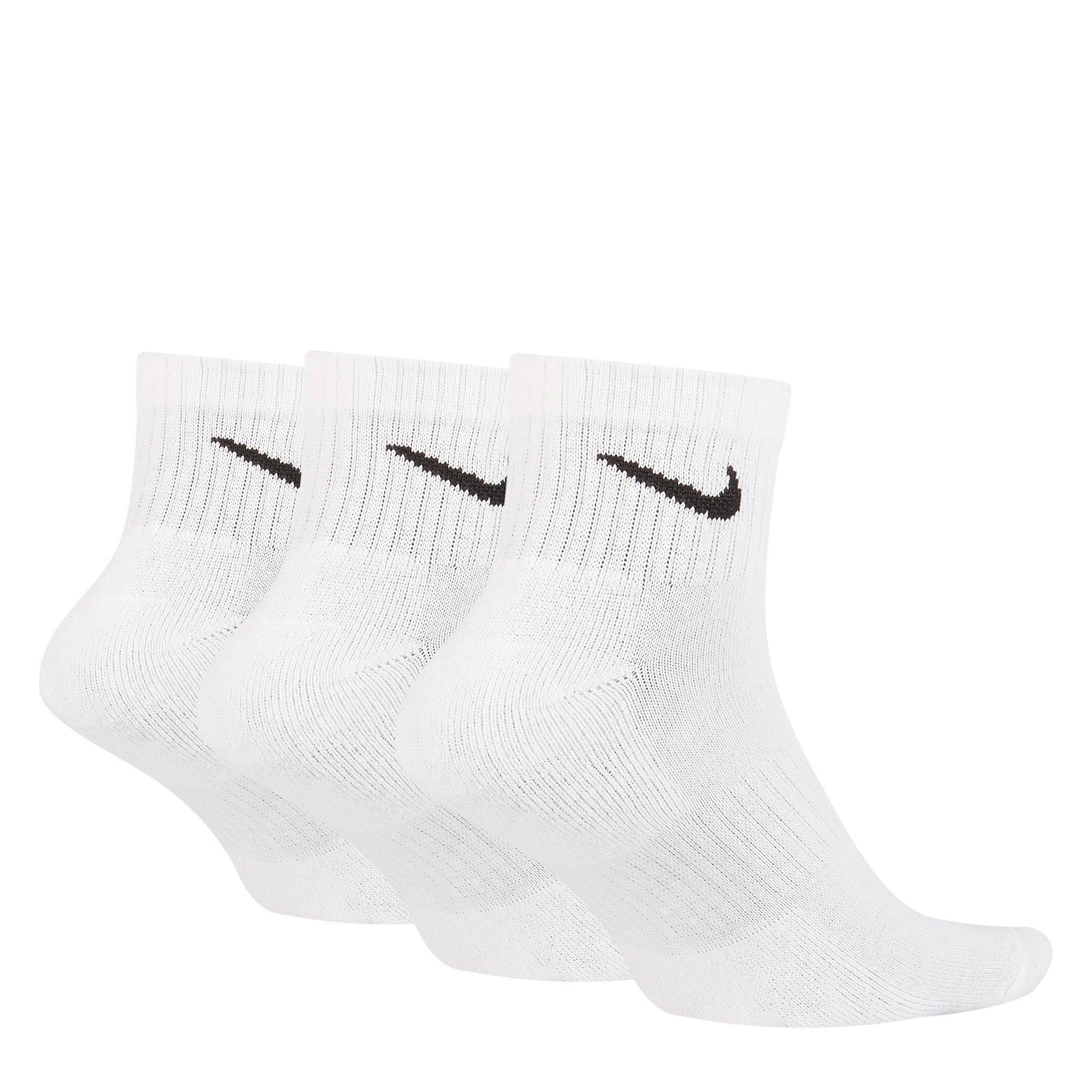 White/Black - Nike - Everyday Cushioned Ankle Socks 3 Pack - 2