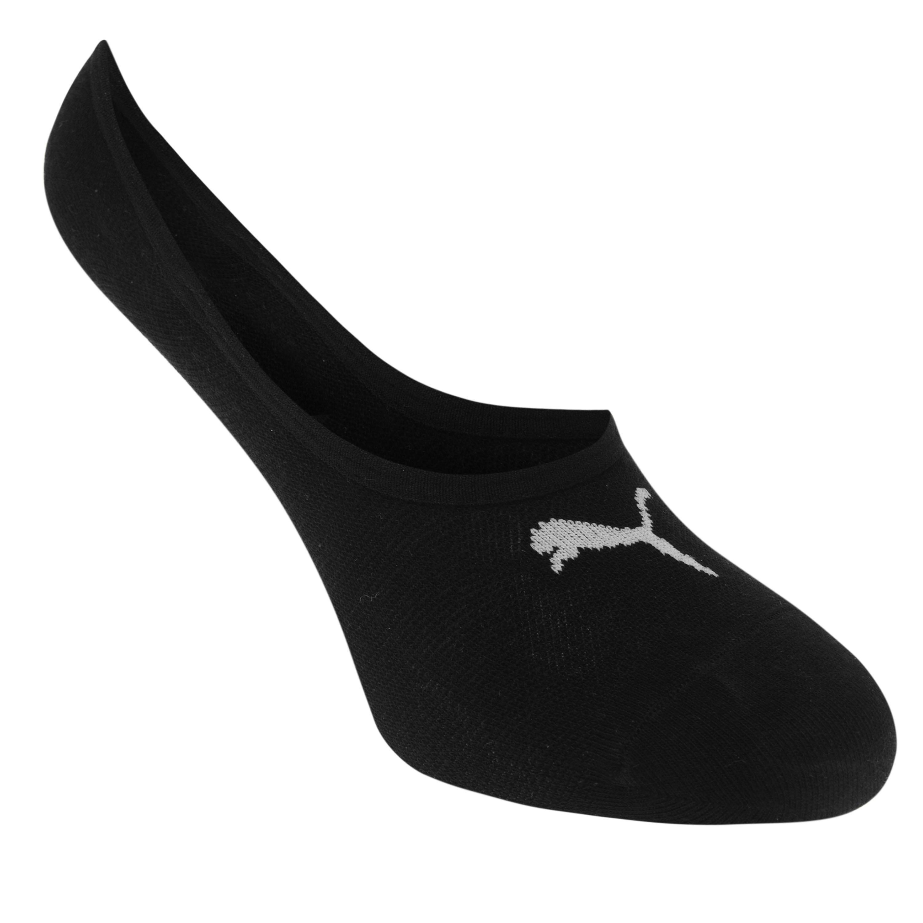 Zwart - Puma - 3 Pack Footie Socks Mens - 2