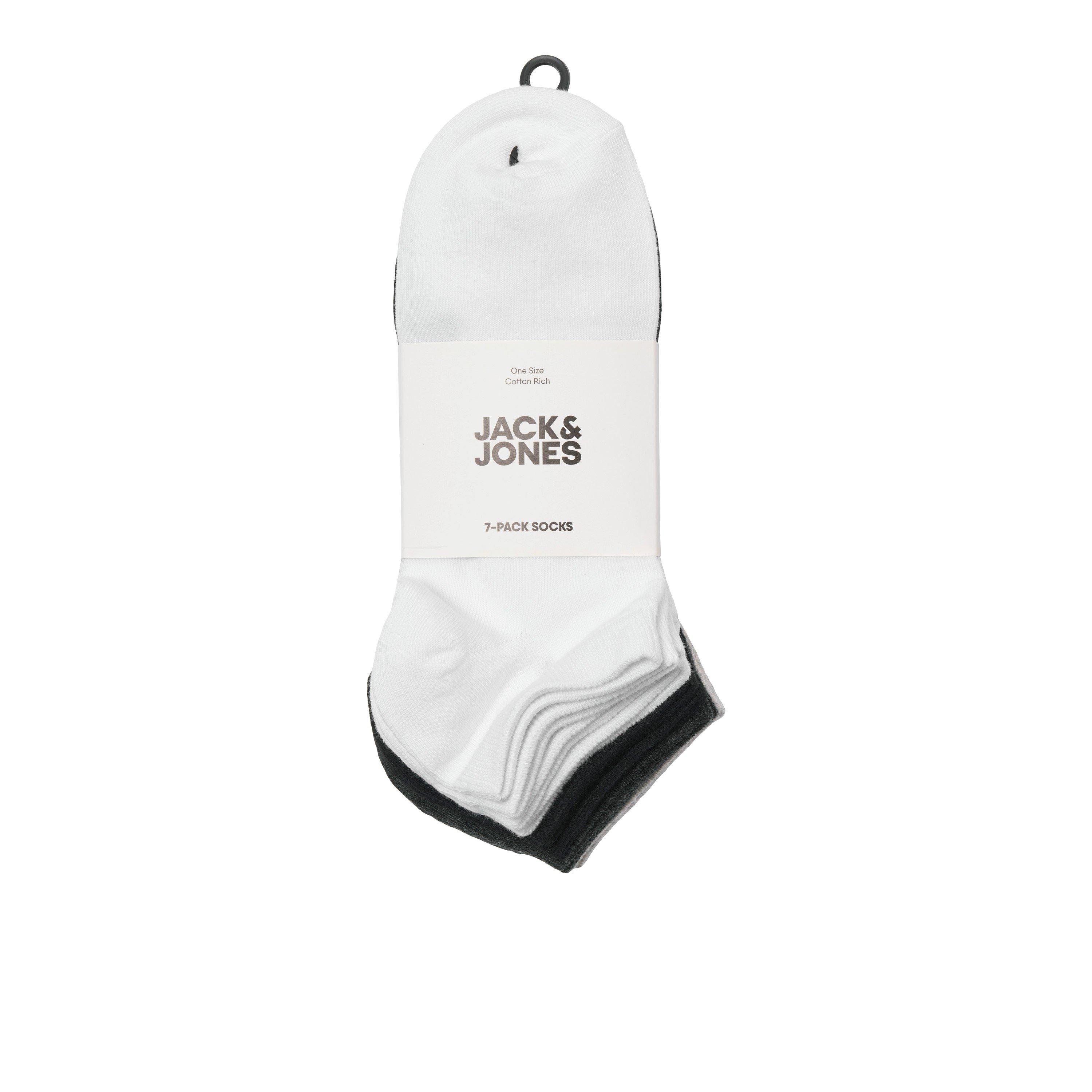 White/Black/LGM - Jack and Jones - Men's Trainer Socks - 8