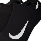 Black/White - Nike - Multiplier Adults Running No Show Socks 2 Pack - 3