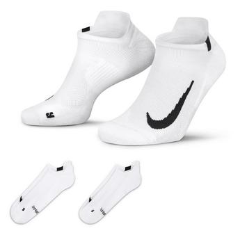 Nike Multiplier Adults Running No Show Socks 2 Pack