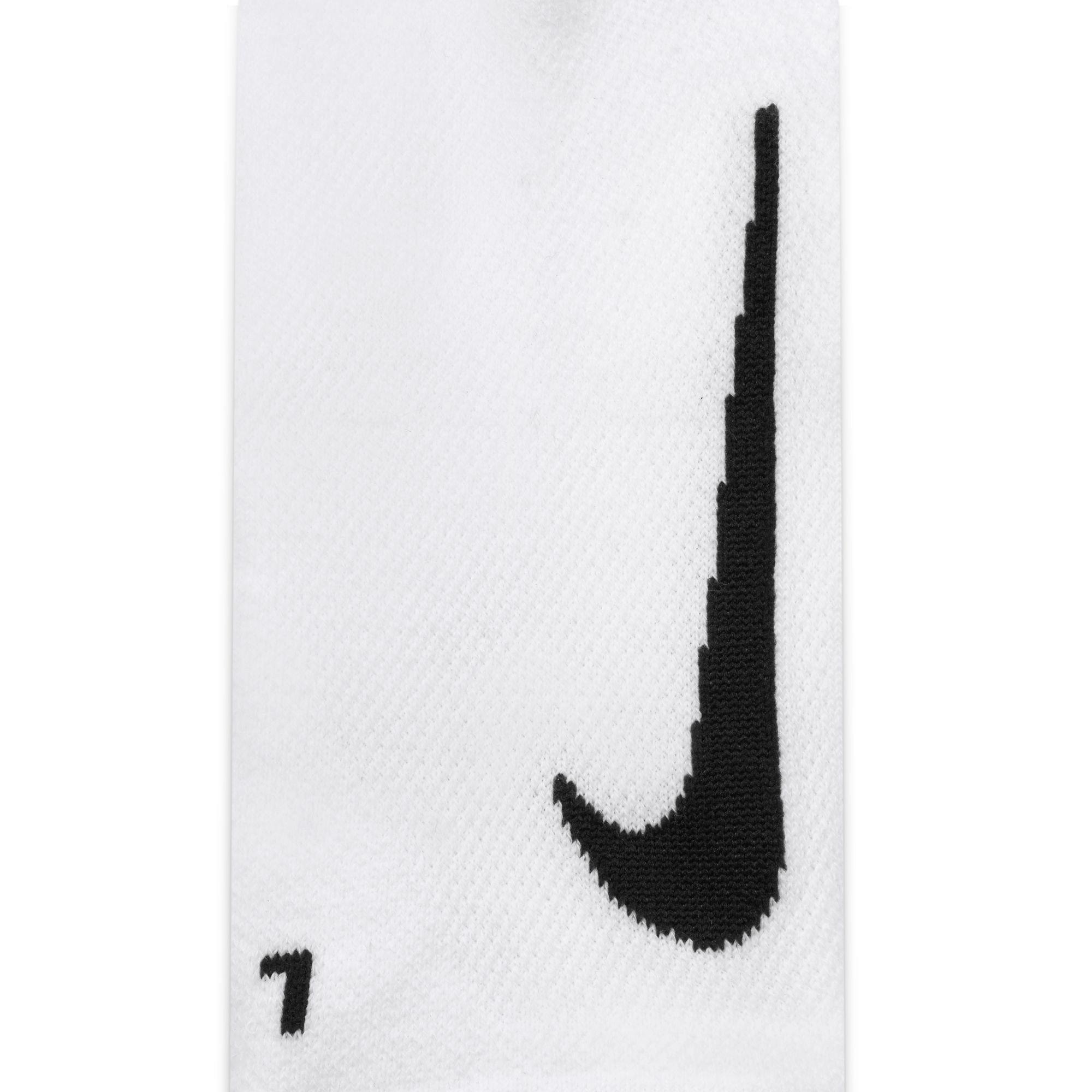 White/Black - Nike - Multiplier Adults Running No Show Socks 2 Pack - 6