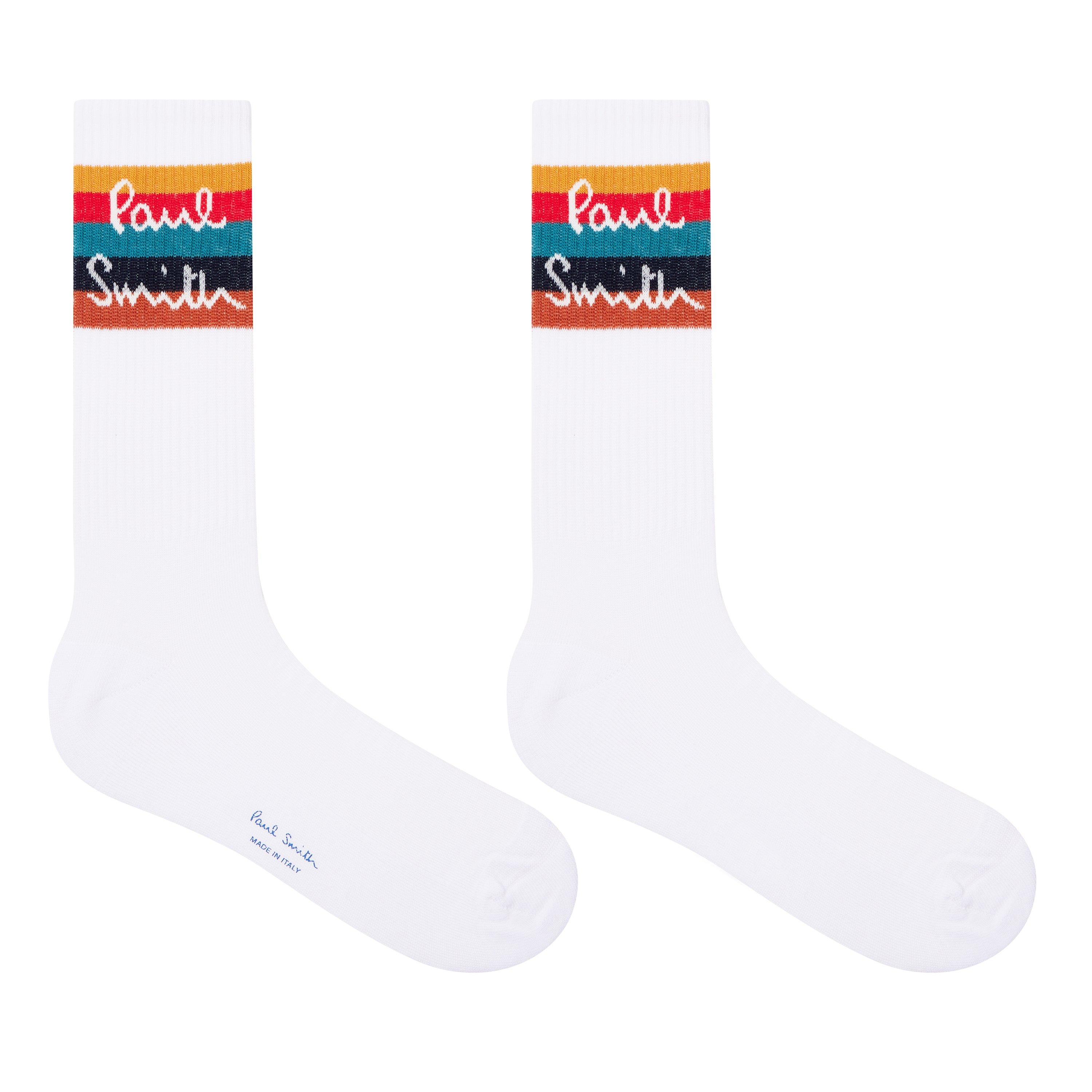 Wit 01 - Paul Smith - Men's Guernsey Trainer Socks - 2