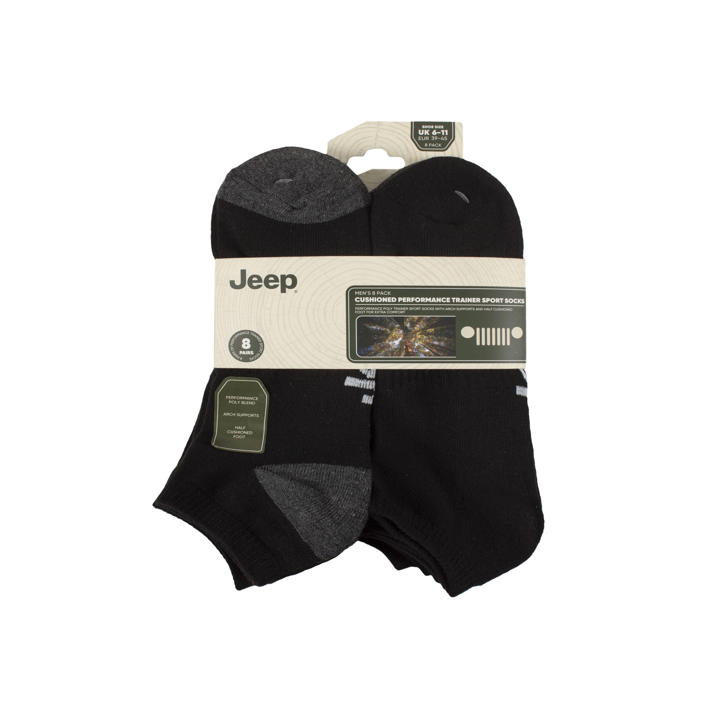 Black - Jeep - Men's Trainer Socks - 2