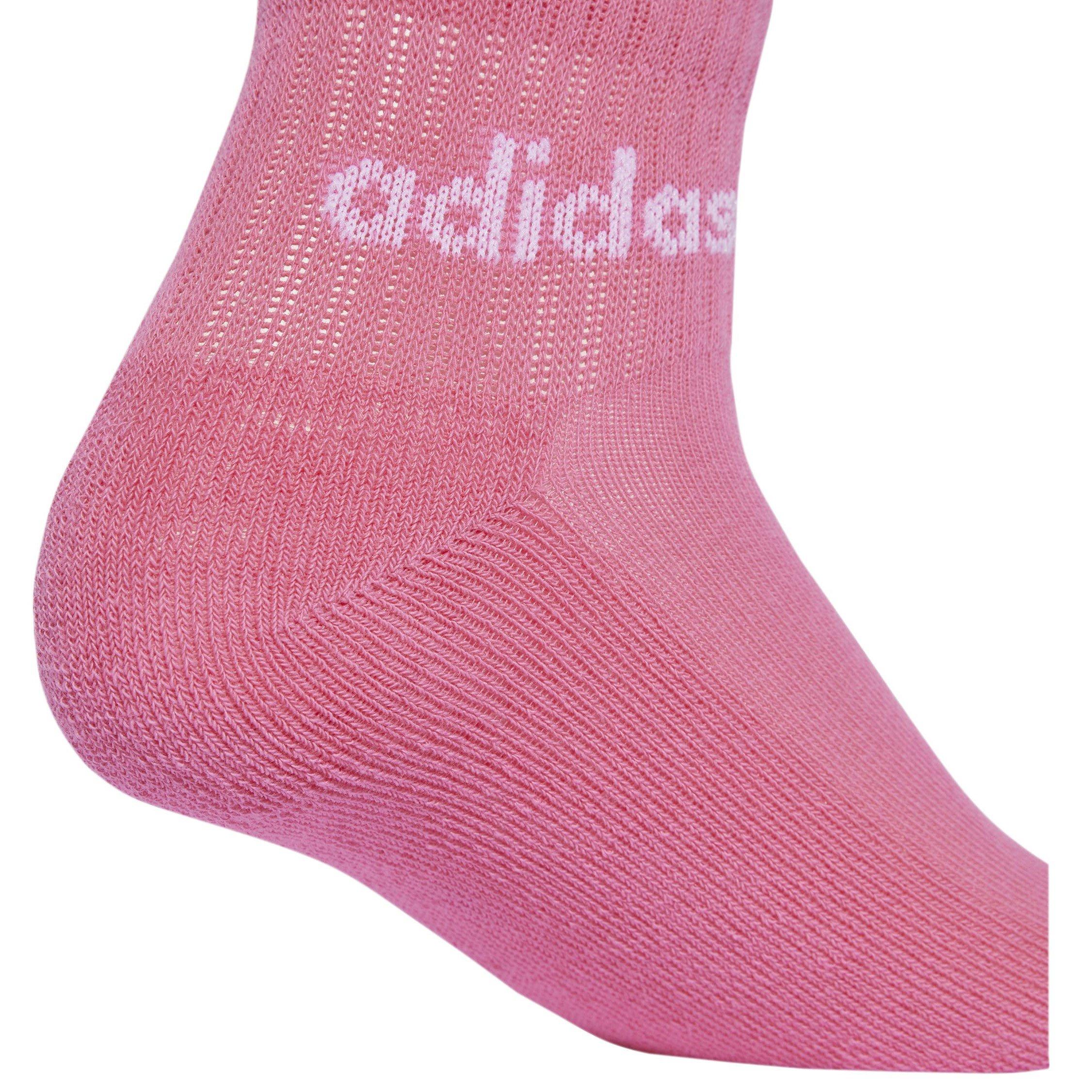 Pink/Vlet/Gry - adidas - Linear Ankle Socks 5 Pairs Kids - 4