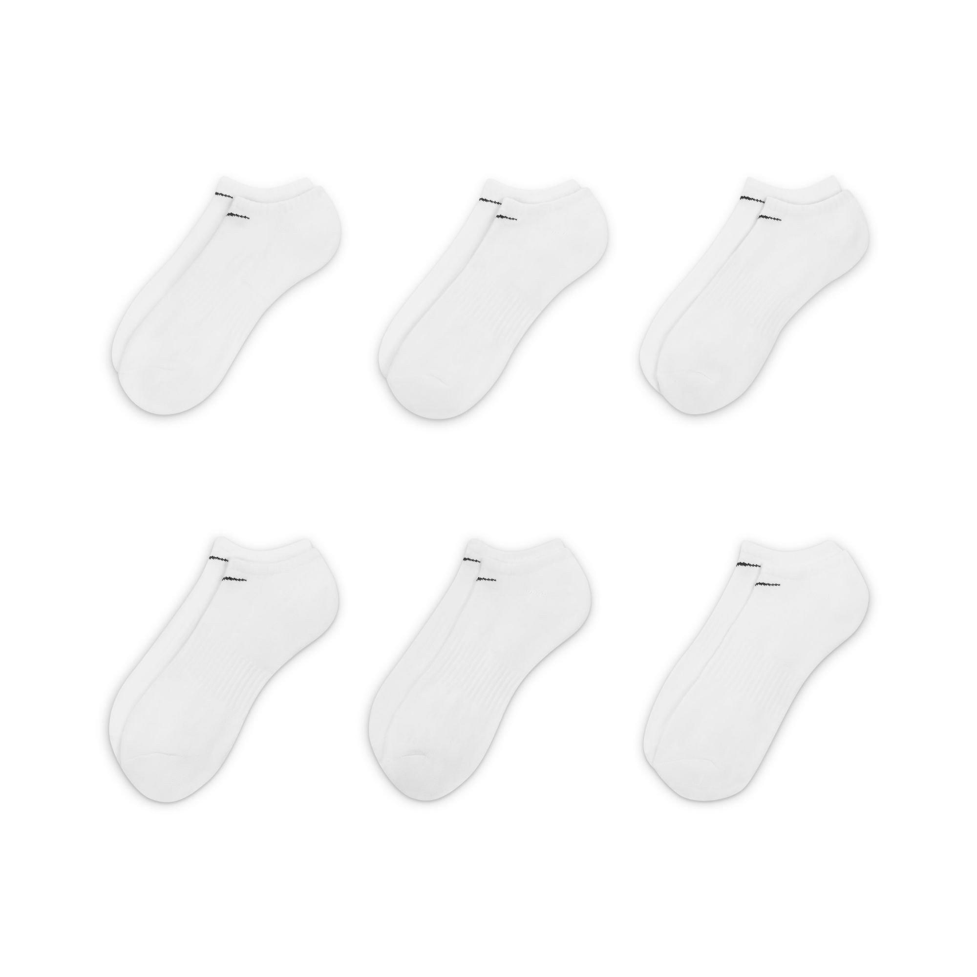 White/Black - Nike - 6 Pack No Show Trainer Socks - 3