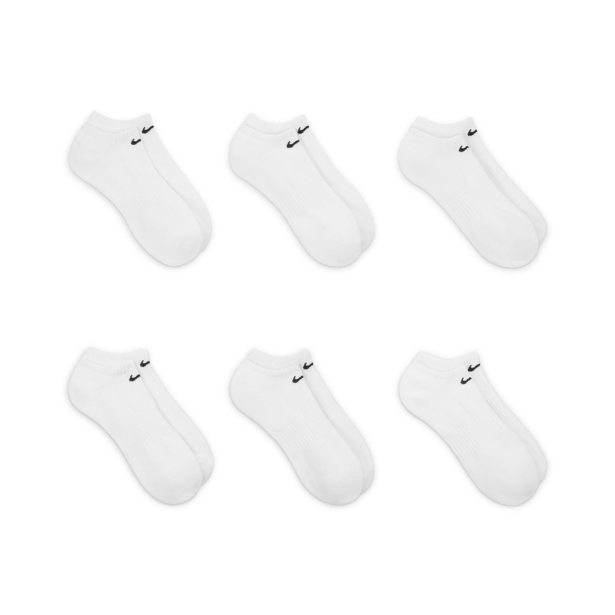 White/Black - Nike - 6 Pack No Show Trainer Socks - 5