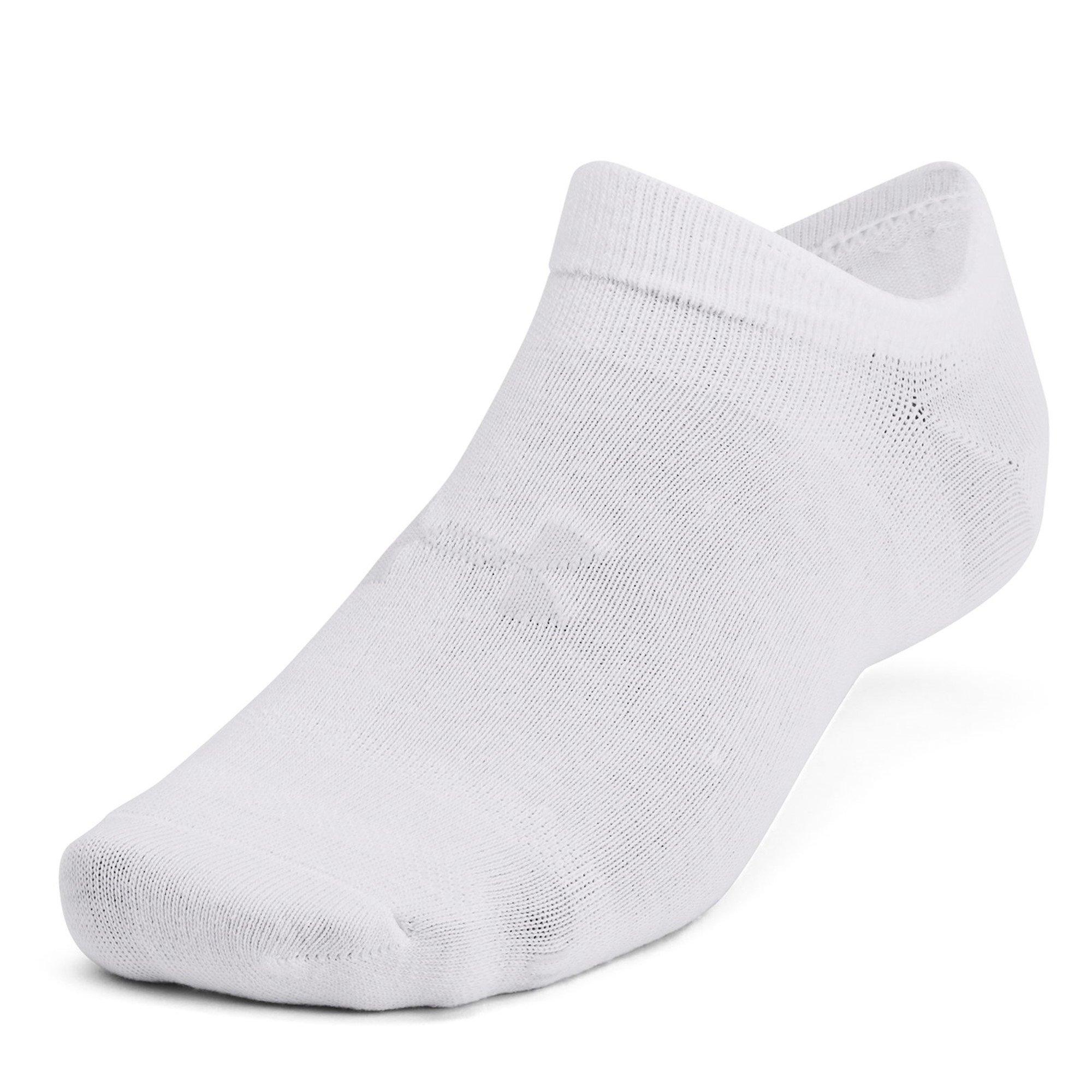 Branco - Under Armour - Armour Essential 6-Pack No-Show Socks Unisex - 2